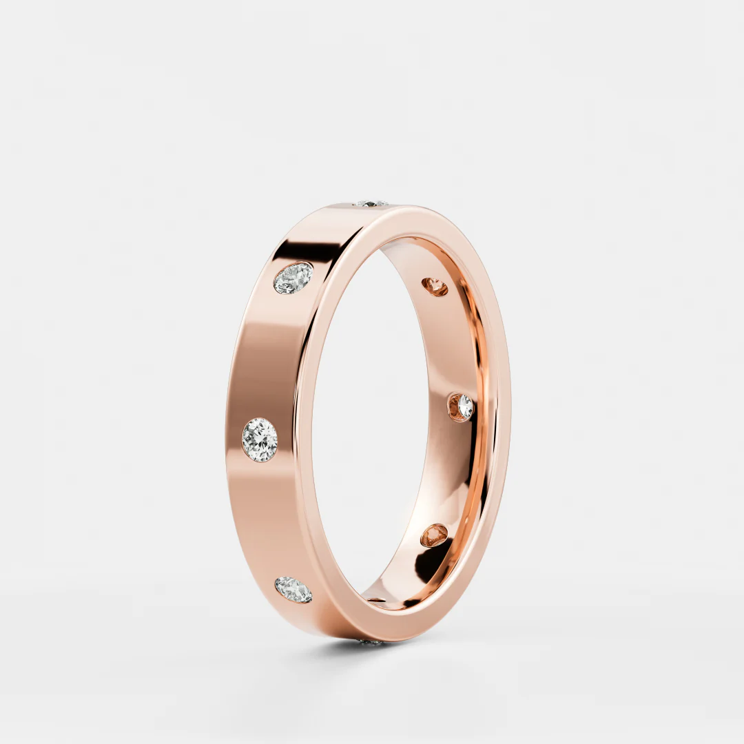 The Lira Ring - Inset Statement Wedding Ring - Image 10