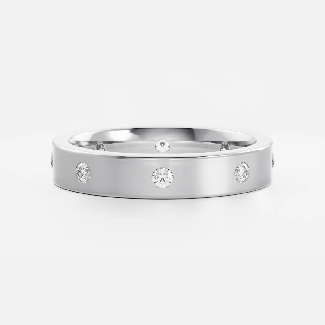The Lira Ring - Inset Statement Wedding Ring - Image 6