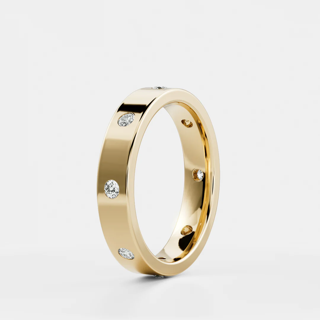 The Lira Ring - Inset Statement Wedding Ring - Image 8