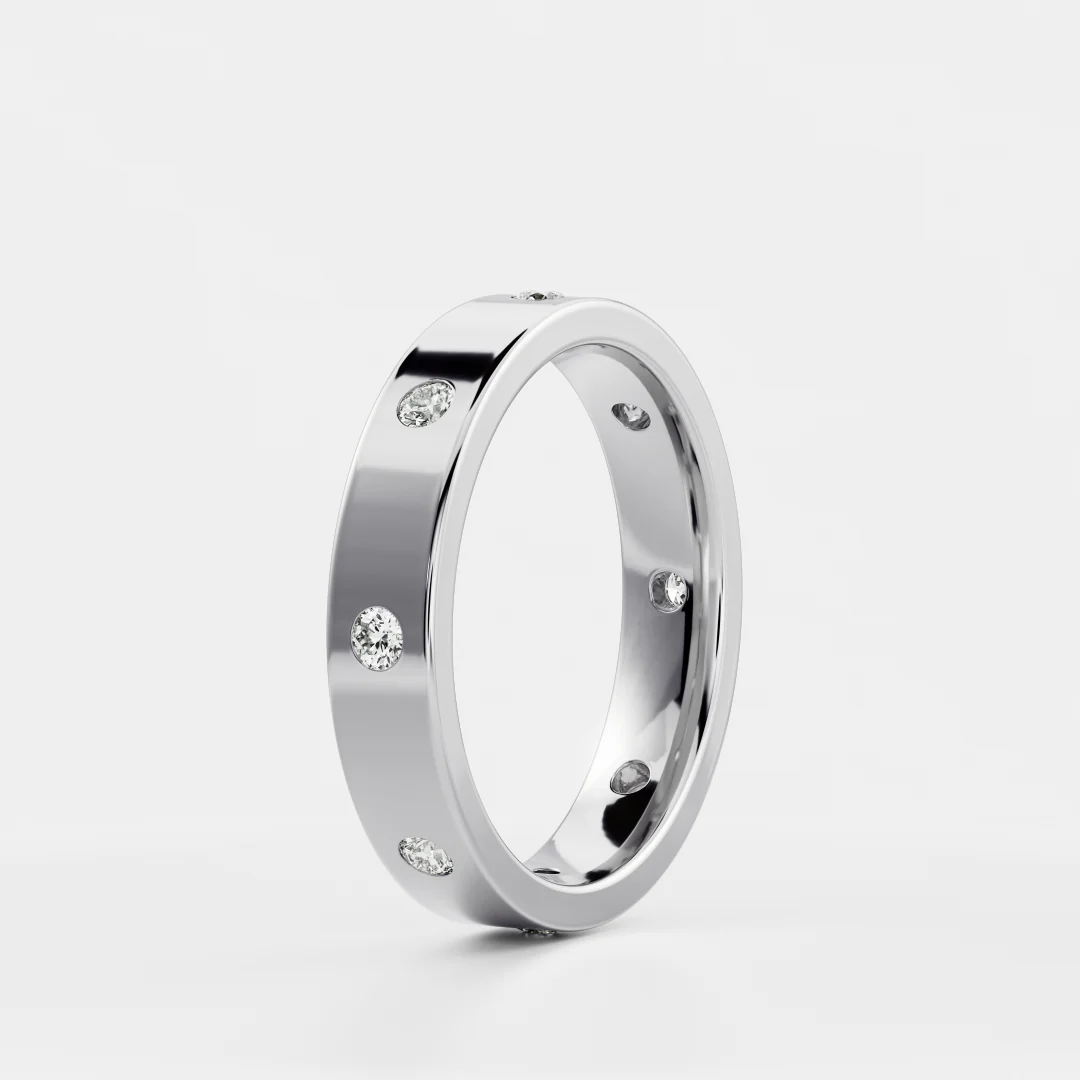 The Lira Ring - Inset Statement Wedding Ring - Image 9