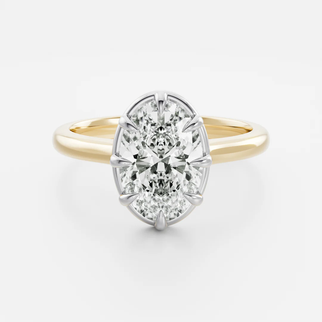 The Luise Ring® - Oval Cathedral Georgian Solitaire - Image 17