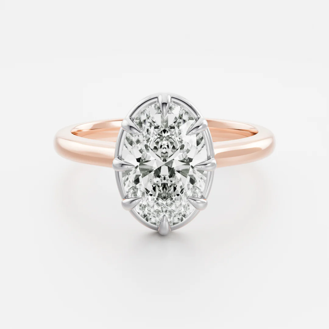 The Luise Ring® - Oval Cathedral Georgian Solitaire - Image 18