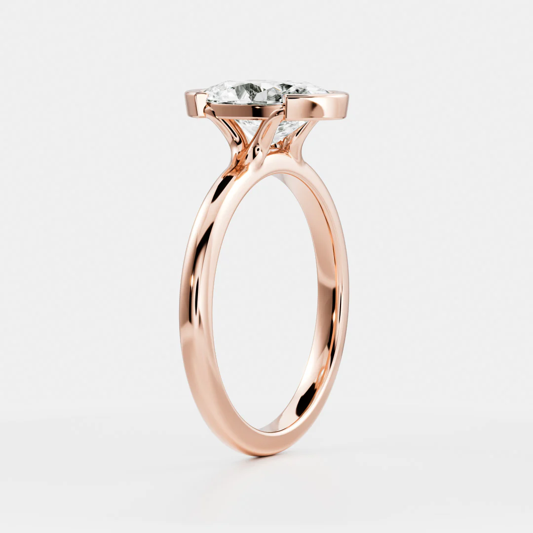 The Luise Ring® - Oval Half Bezel Solitaire - Image 10