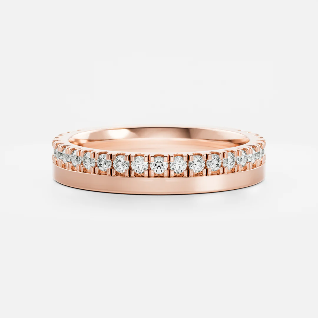 The Nara Ring - Pavé Edge Statement Wedding Ring - Image 6