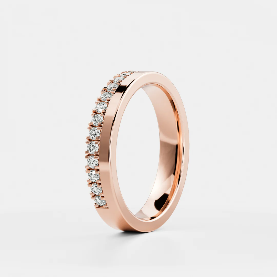 The Nara Ring - Pavé Edge Statement Wedding Ring - Image 9