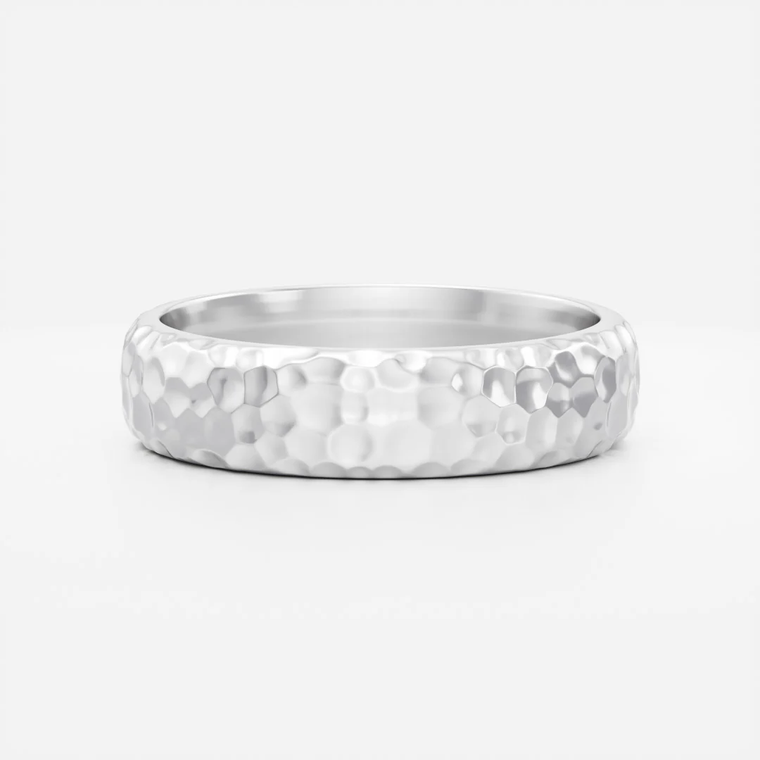 The Octavian Ring - Hammered Men's Ceremonial Band - Image 4
