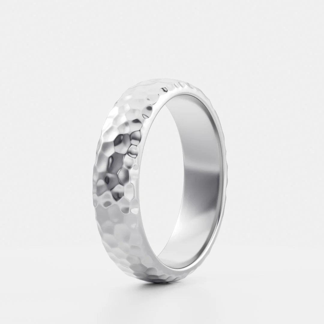 The Octavian Ring - Hammered Men's Ceremonial Band - Image 7