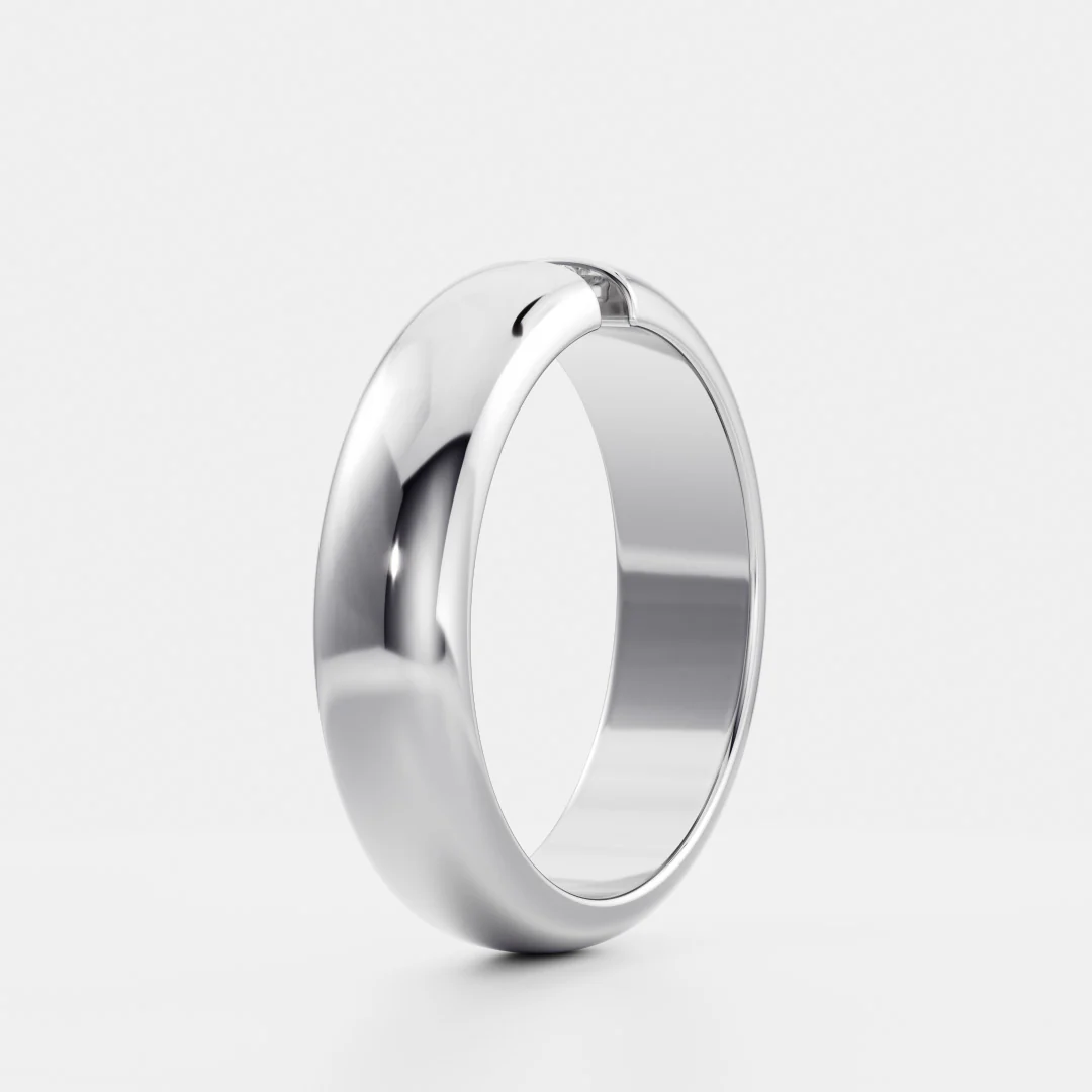 The Olympus Ring - Petite Round Tension Set Men's Ceremonial Band - Image 5