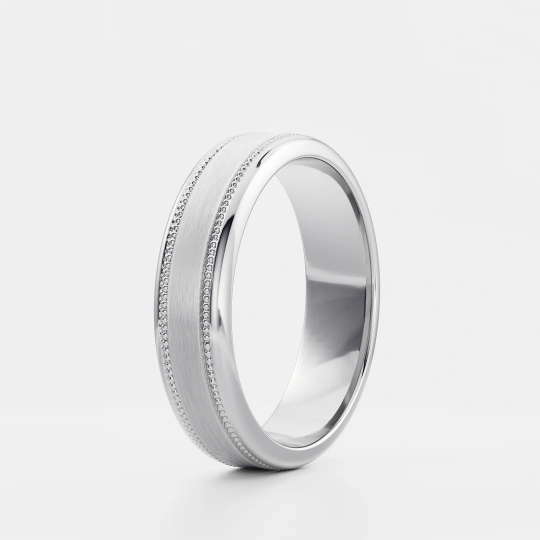 The Orion Ring - Milgrain-Detail Men's Ceremonial Band - Image 12