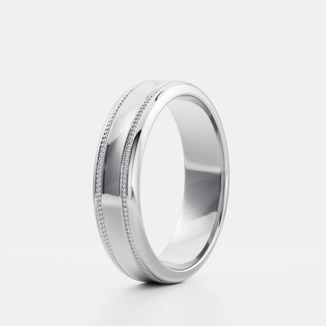 The Orion Ring - Milgrain-Detail Men's Ceremonial Band - Image 9
