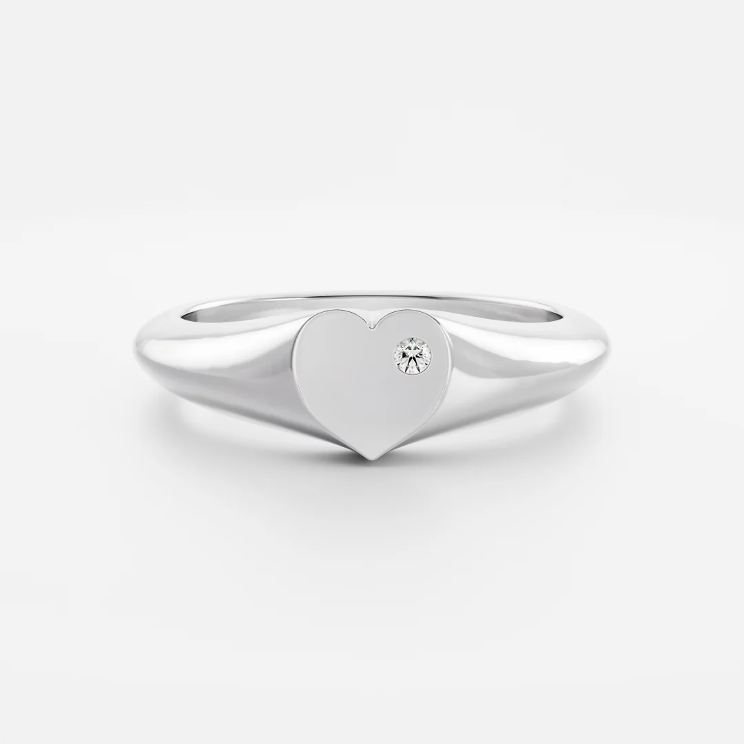 The Signature Heart Inlay Signet Ring - Image 7