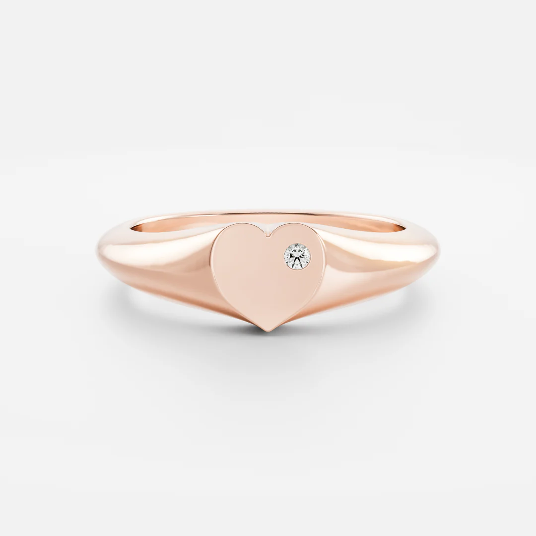 The Signature Heart Inlay Signet Ring - Image 8