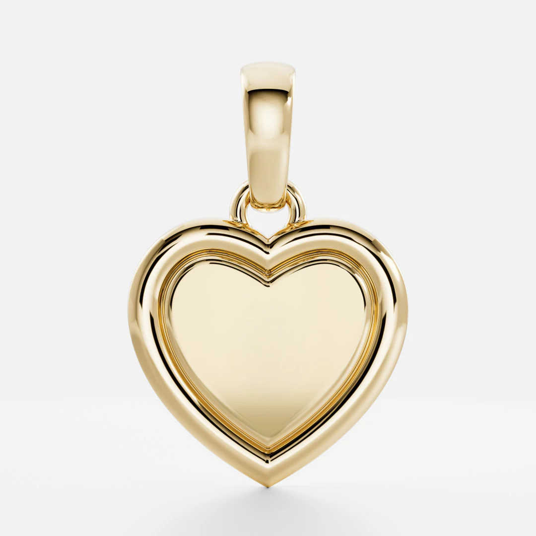 The Signature Heart Letter Pendant - 9K Yellow Gold