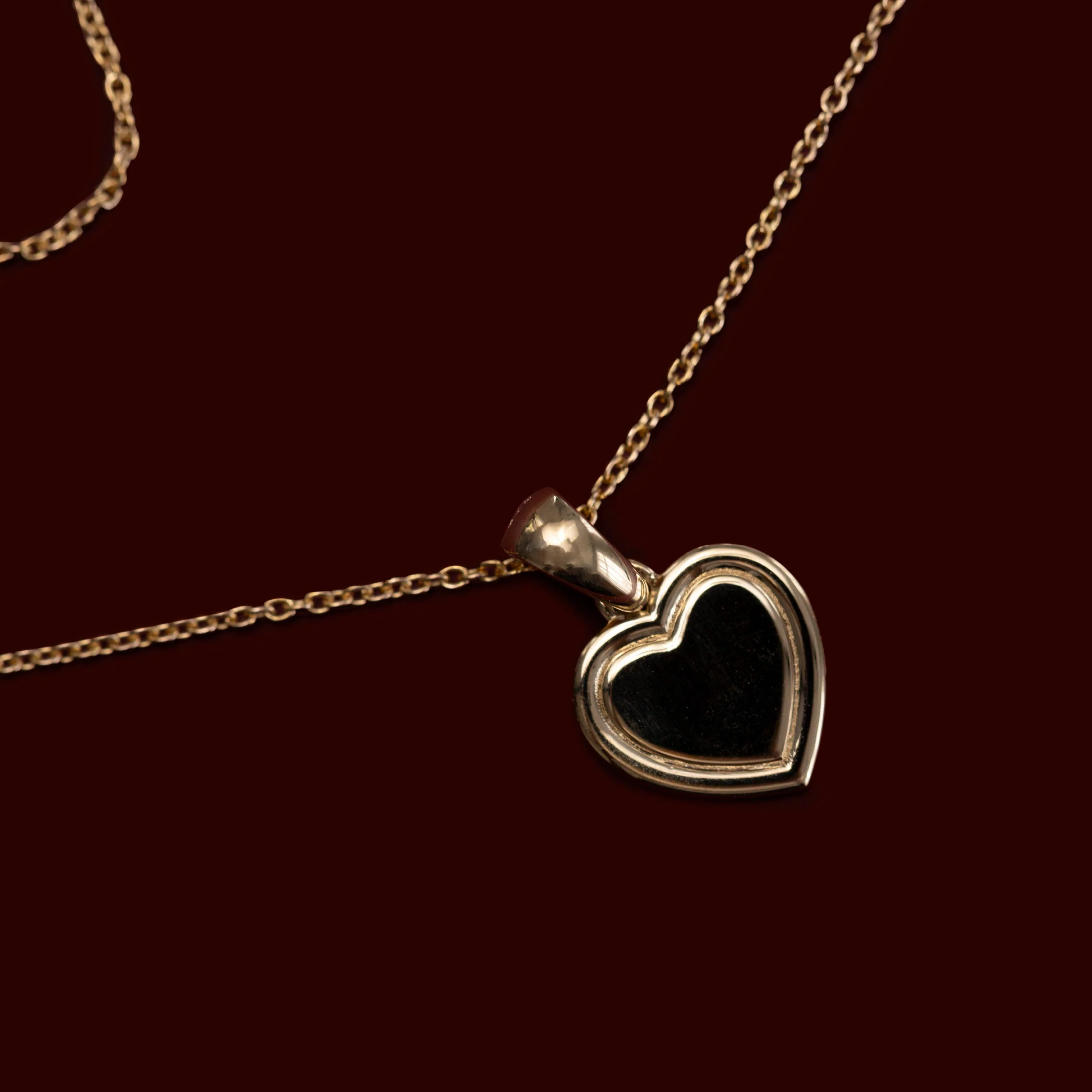 The Signature Heart Letter Pendant - 9K Yellow Gold - Image 2