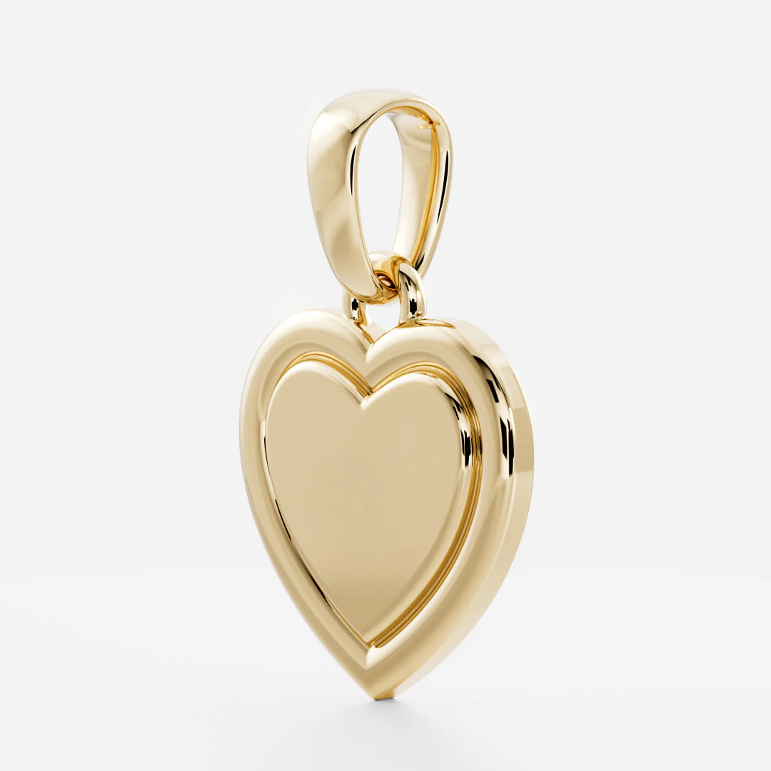 The Signature Heart Letter Pendant - 9K Yellow Gold - Image 3