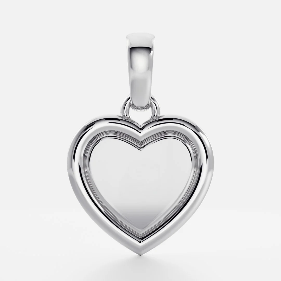 The Signature Heart Letter Pendant - Sterling Silver