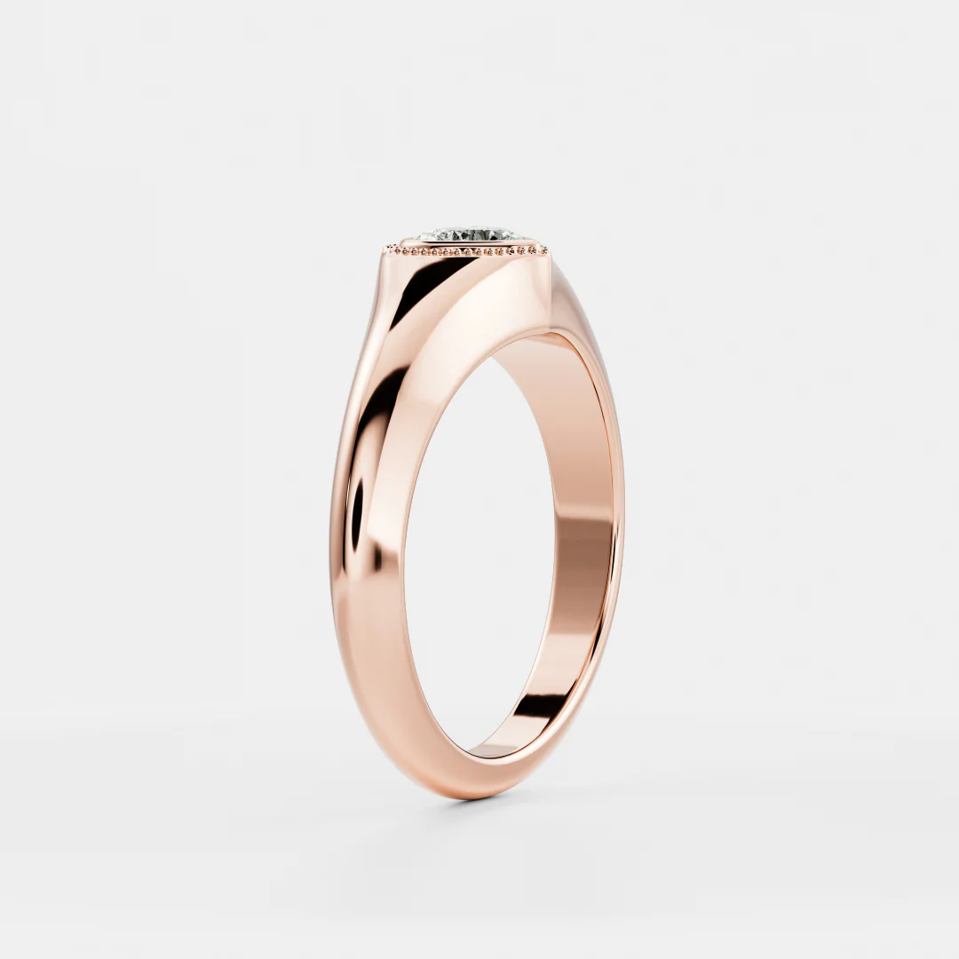 The Signature Heart Milgrain Signet Ring - Image 12