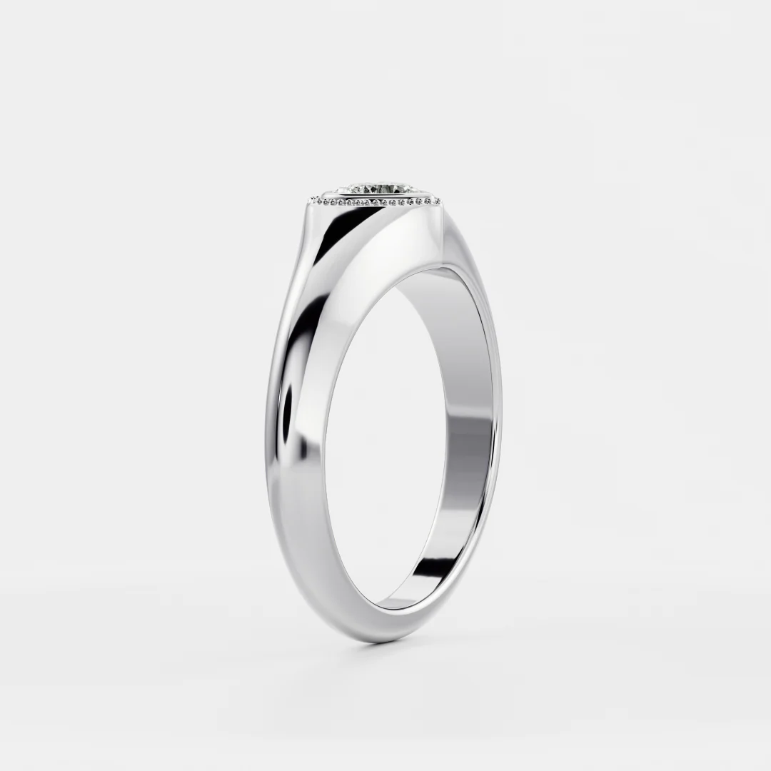 The Signature Heart Milgrain Signet Ring - Image 11
