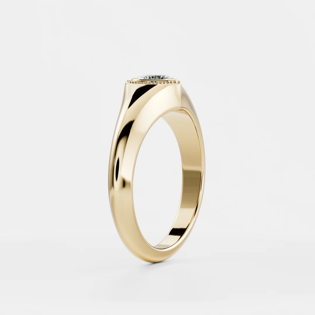 The Signature Heart Milgrain Signet Ring - Image 10