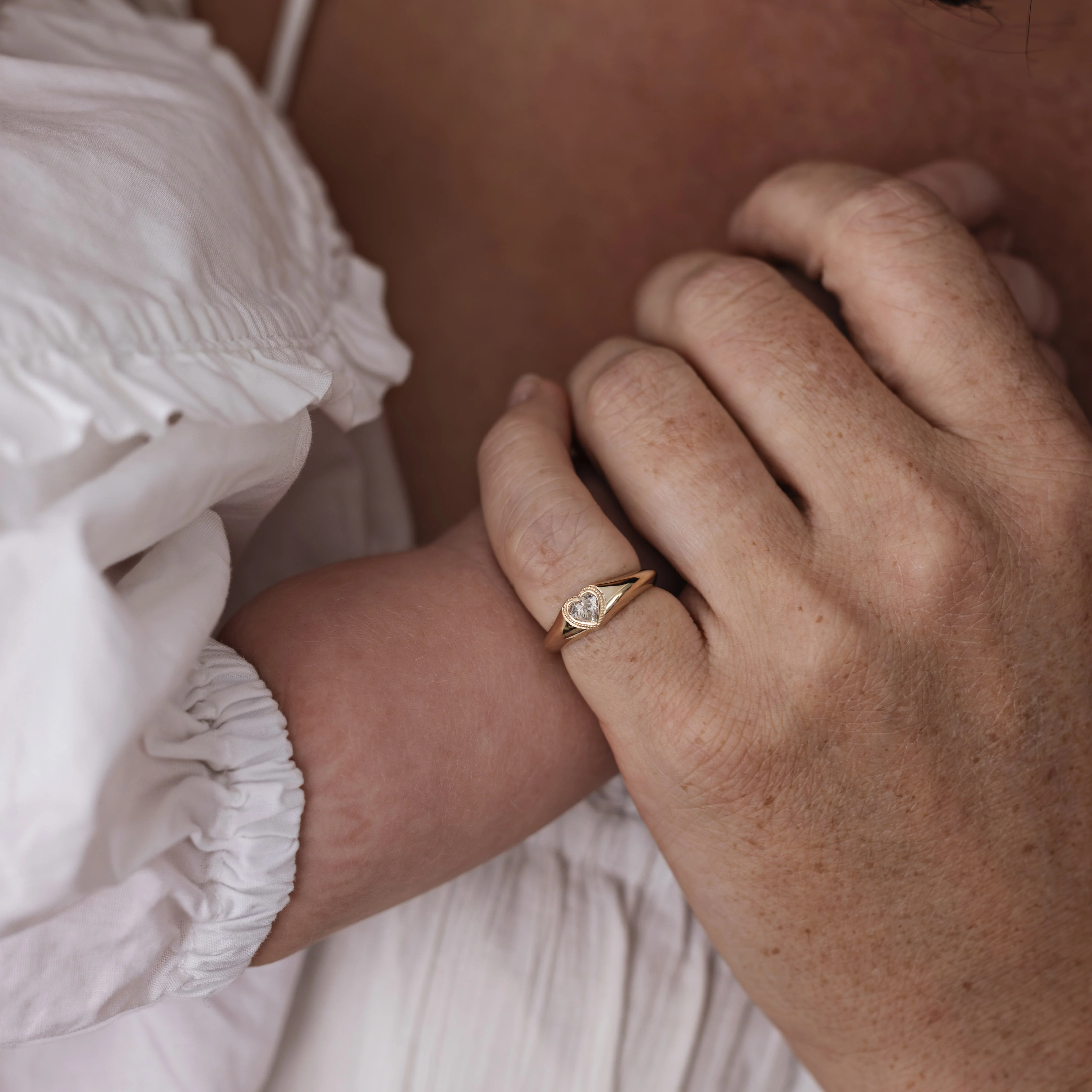 The Signature Heart Milgrain Signet Ring - Image 3
