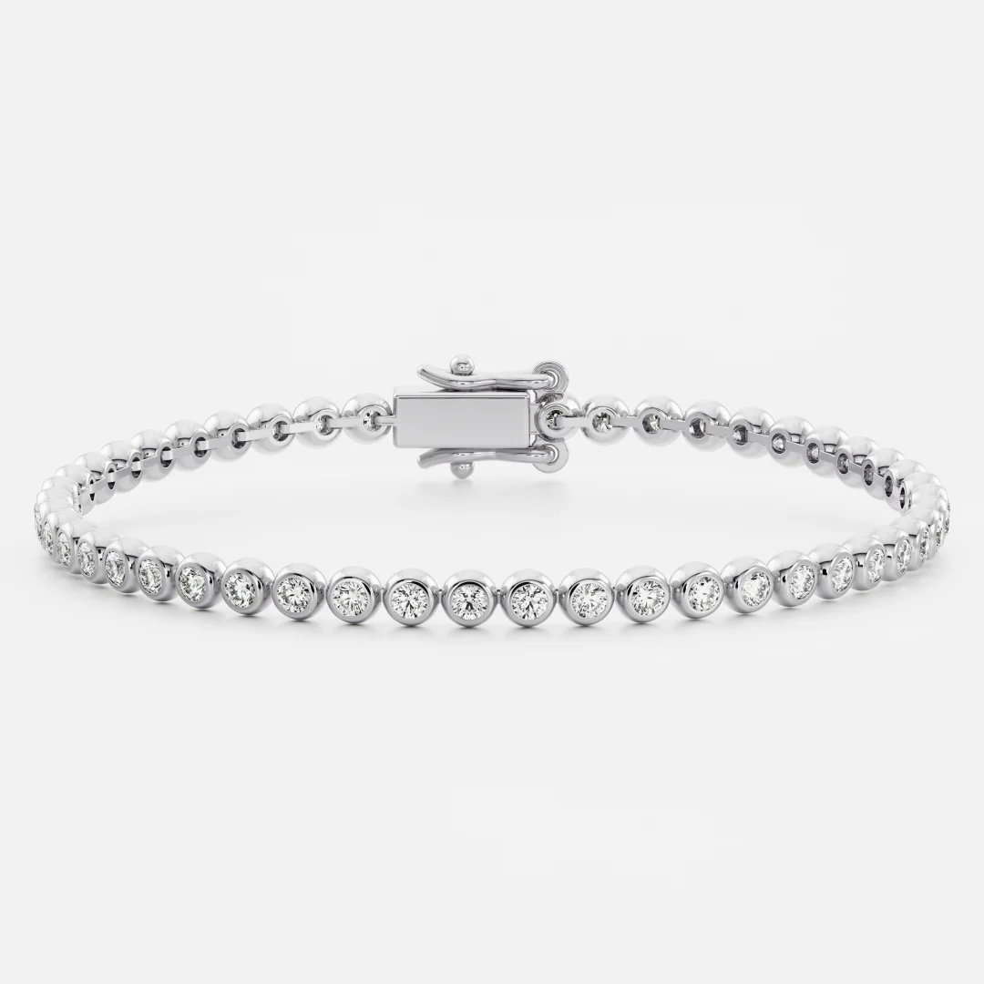 The Signature Round Bezel Tennis Bracelet - Image 2
