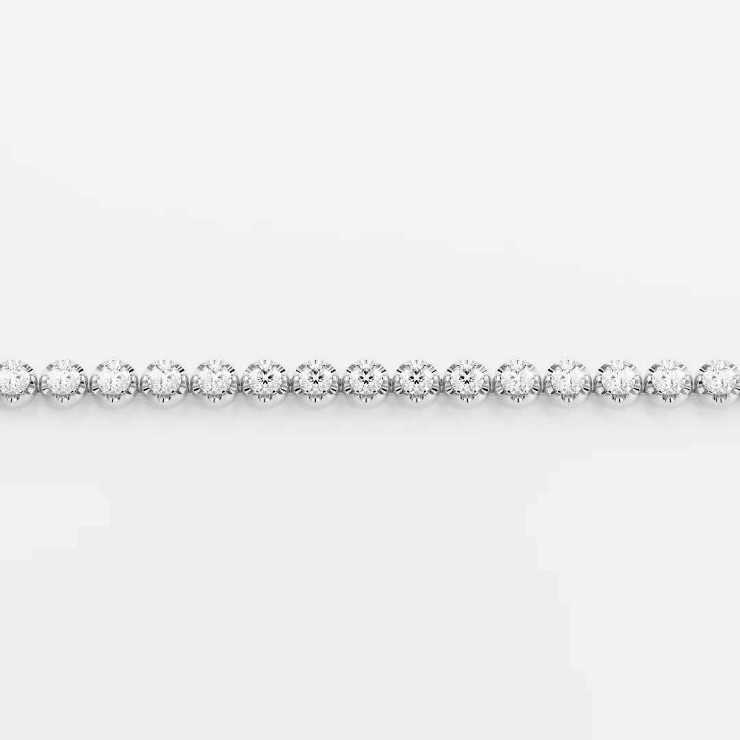 The Signature Round Crown Set Tennis Bracelet - Image 5