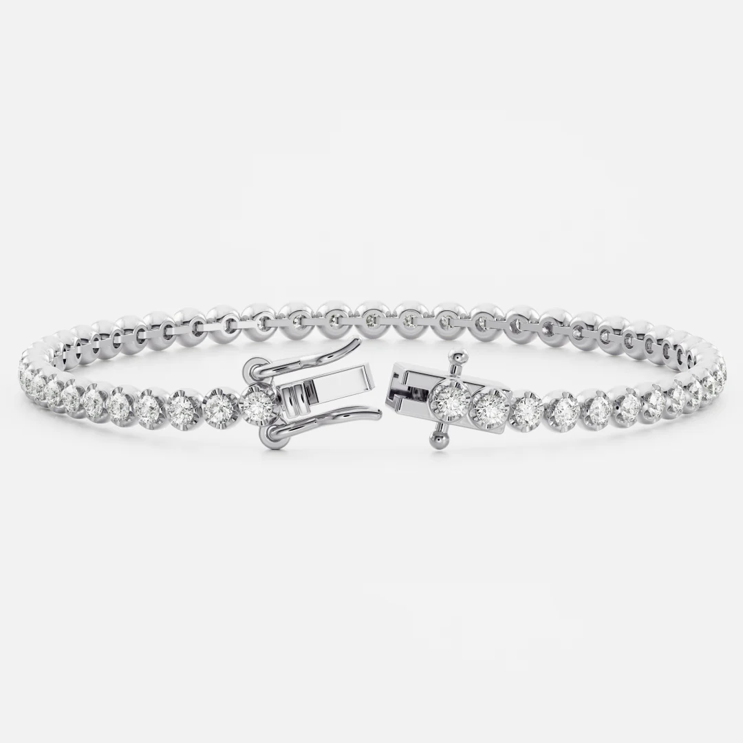 The Signature Round Crown Set Tennis Bracelet - Image 8