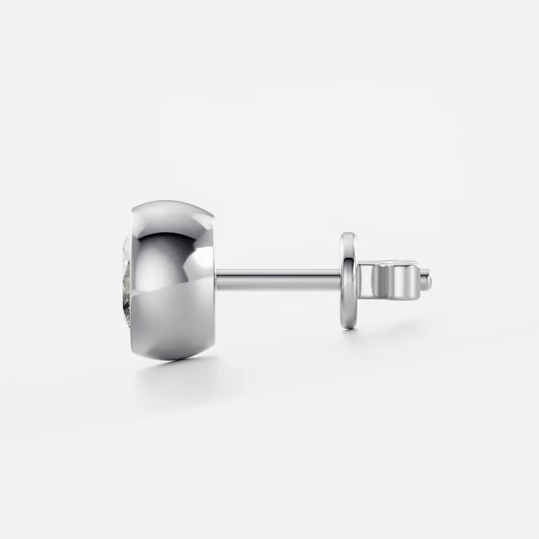 The Vera Earrings - Oval Bezel Studs - Image 5