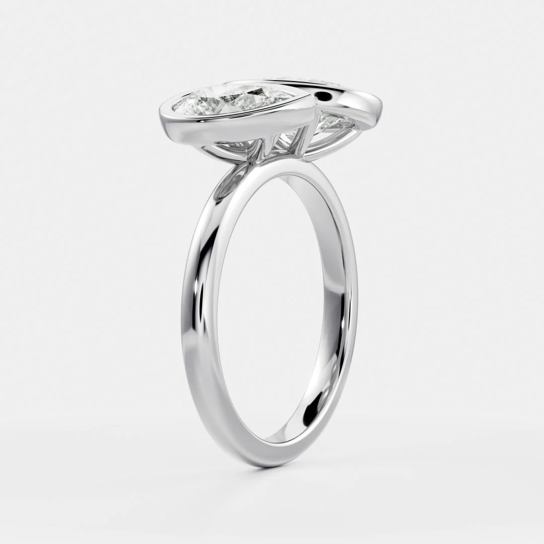 The Zélie Ring - Oval and Pear Bezel Toi et Moi - Image 9